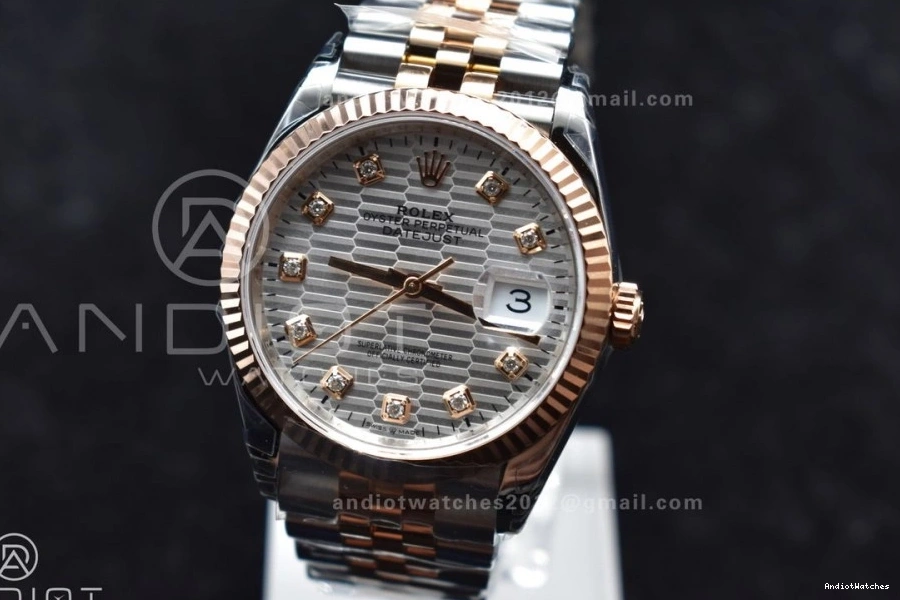 Jubilee 1:1 Best 904L 36 Bracelet Dial 563 DateJust VS 126234 Markers Edition TopPick On Diamond SS VSF Silver 0216